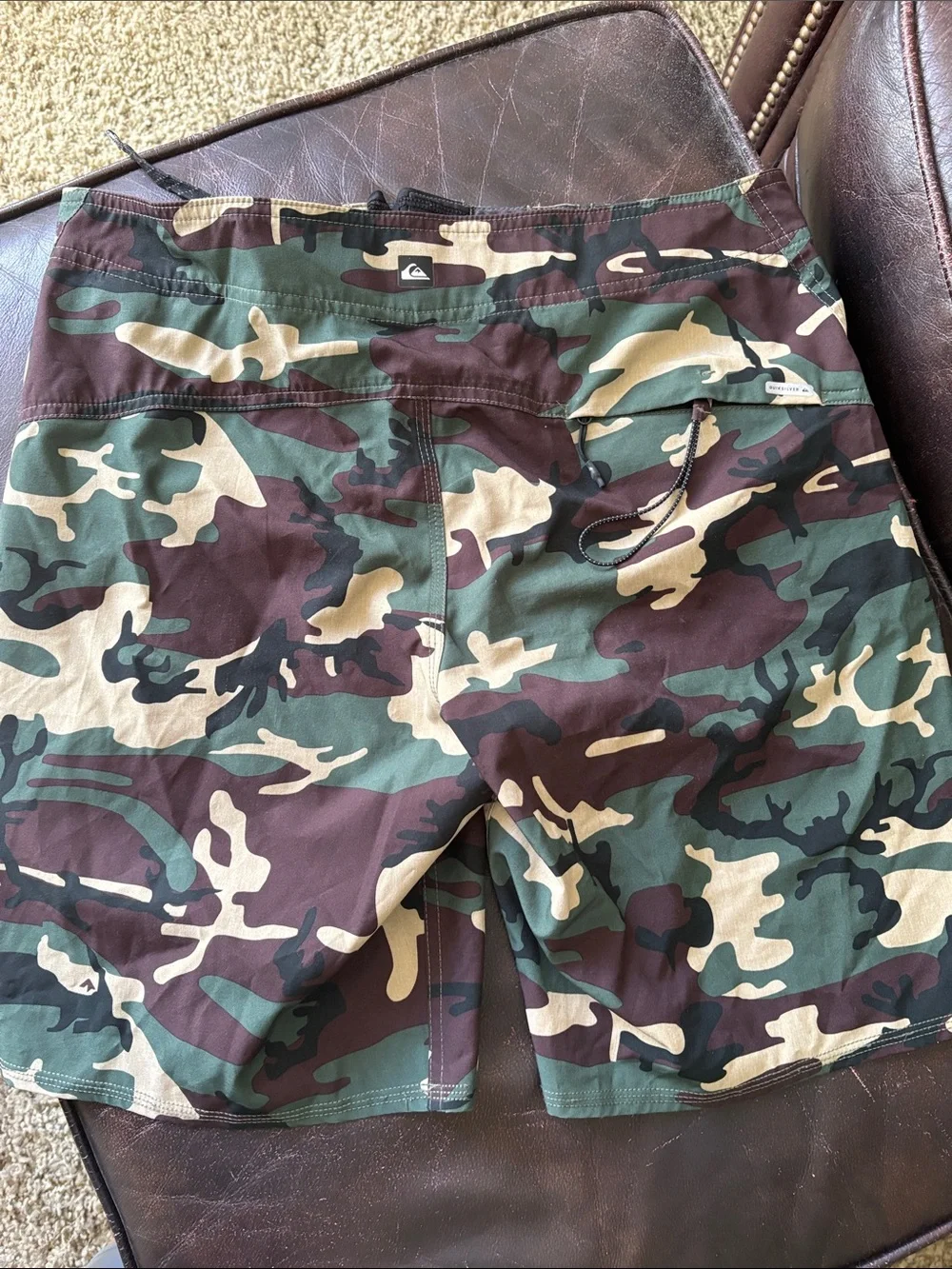 Quiksilver Men's Camo Boardshorts in Green, Brown, Tan